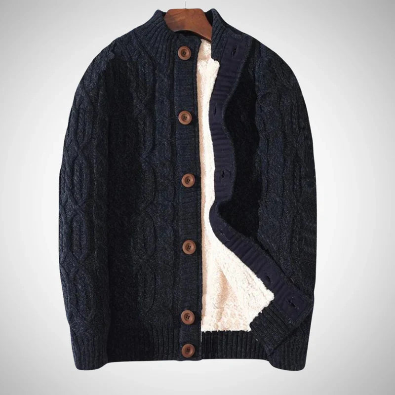 Douglas chunky cable cardigan – men