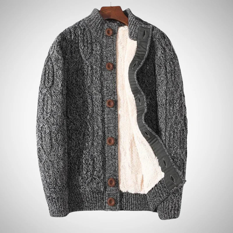 Douglas chunky cable cardigan – men