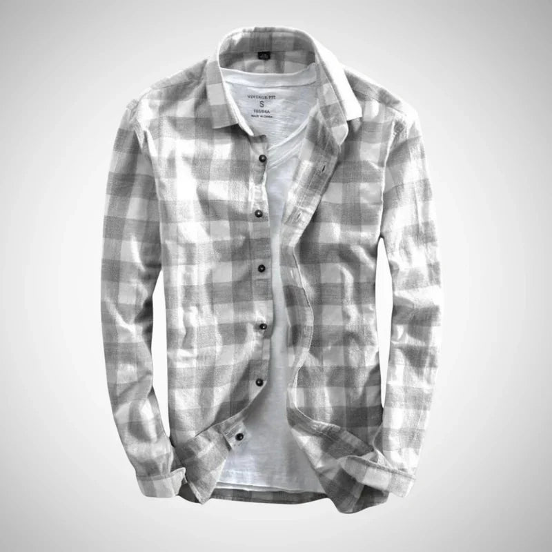 Abdiel checkered long sleeve shirt – men