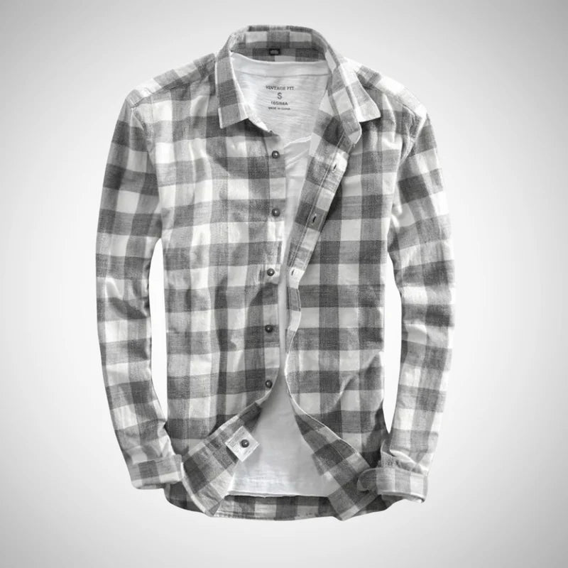 Abdiel checkered long sleeve shirt – men