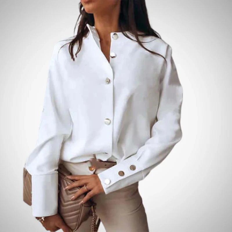 Gabriella knopf long-sleeved blouse for women
