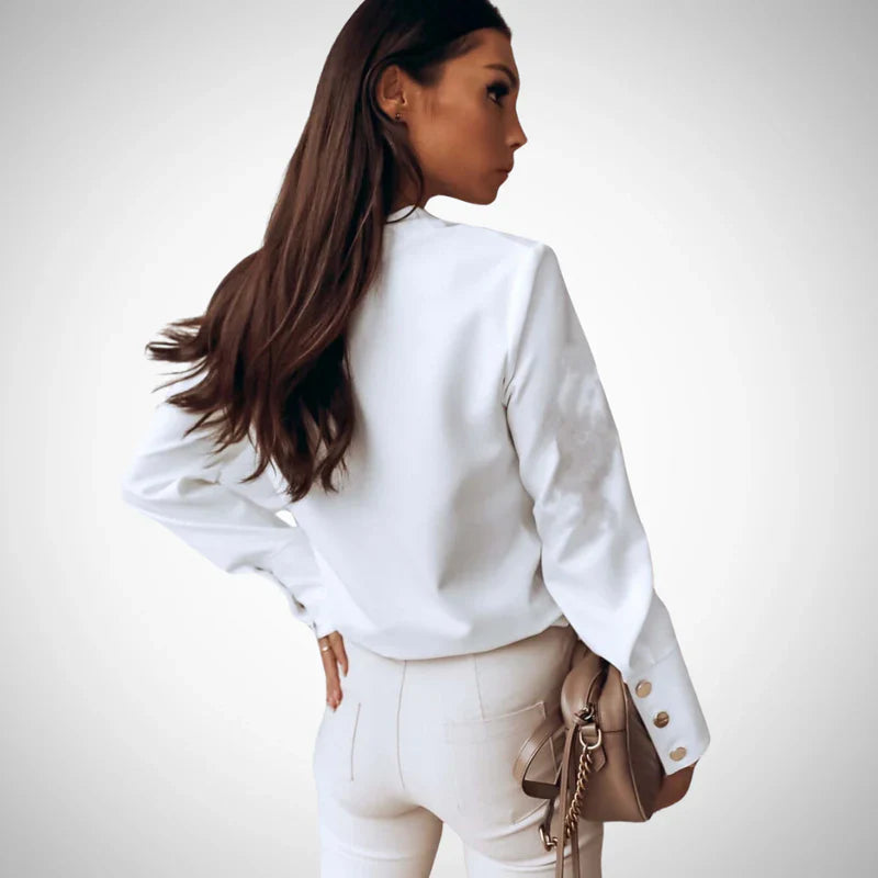 Gabriella knopf long-sleeved blouse for women