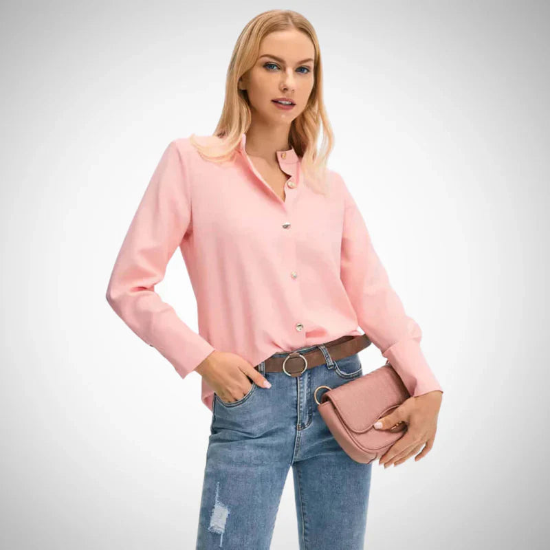 Gabriella knopf long-sleeved blouse for women