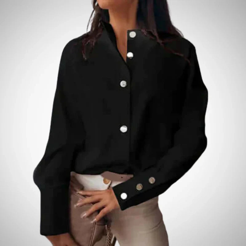 Gabriella knopf long-sleeved blouse for women