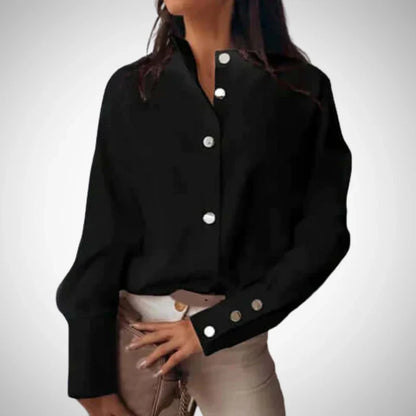 Gabriella knopf long-sleeved blouse for women