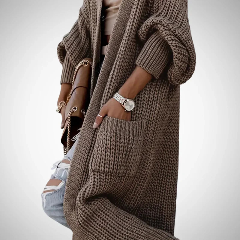 Erlinda long cozy cardigan for women