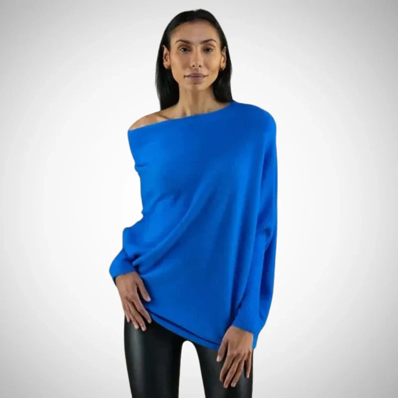 Jennifer asymmetrical shoulder sweater for women