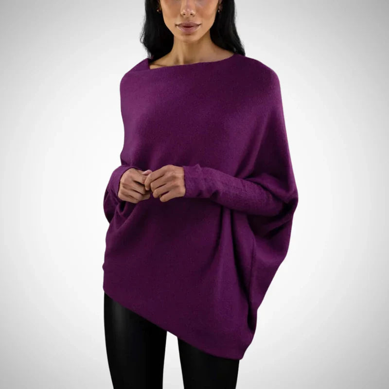 Jennifer asymmetrical shoulder sweater for women