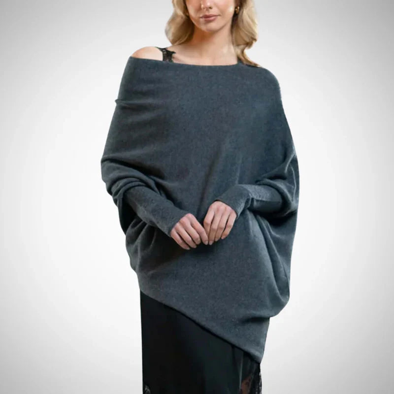 Jennifer asymmetrical shoulder sweater for women