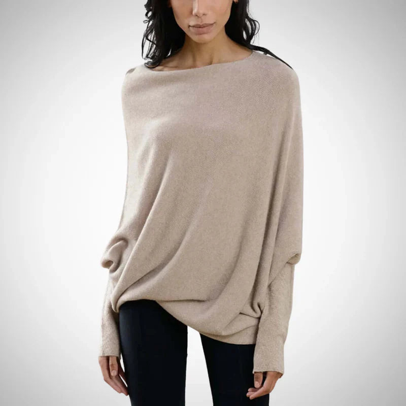 Jennifer asymmetrical shoulder sweater for women