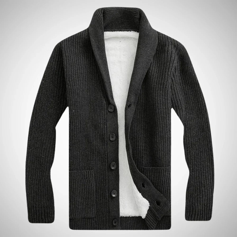 Darius fleece shawl cardigan – men