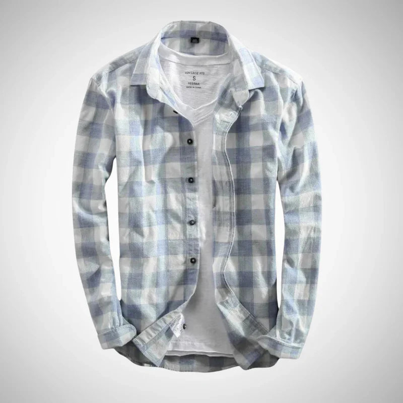 Abdiel checkered long sleeve shirt – men