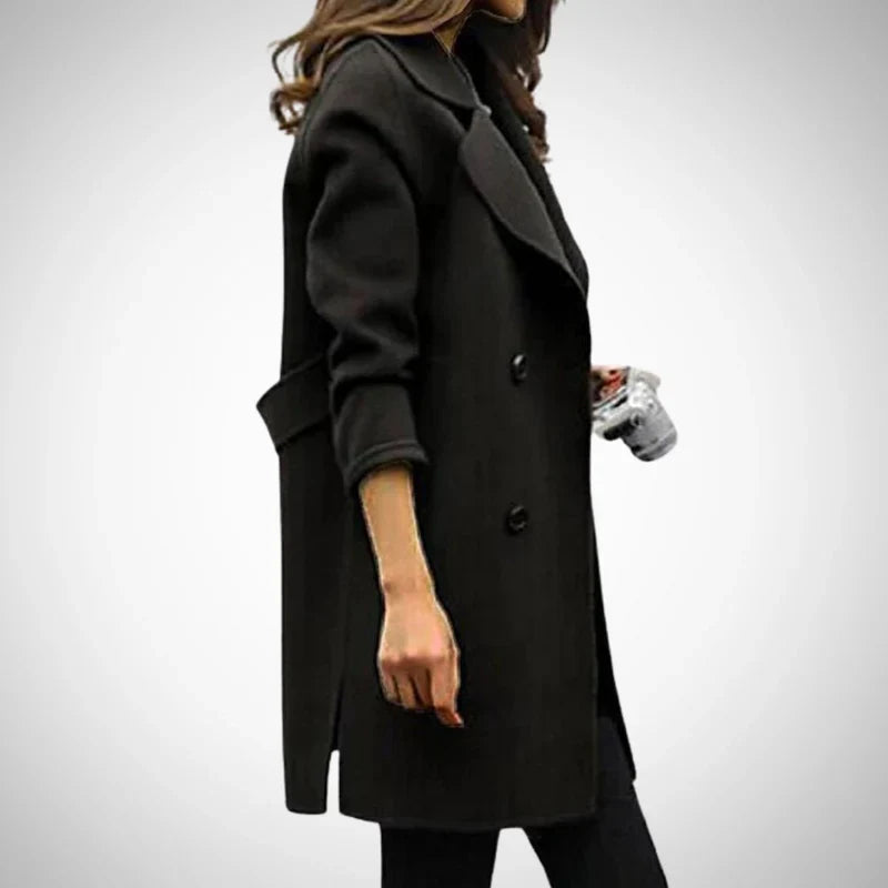 Elegance double breasted coat – women