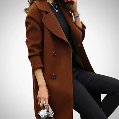 Elegance double breasted coat – women