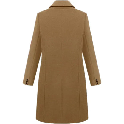 Women's stylish winter trench coat – elegant, long cut