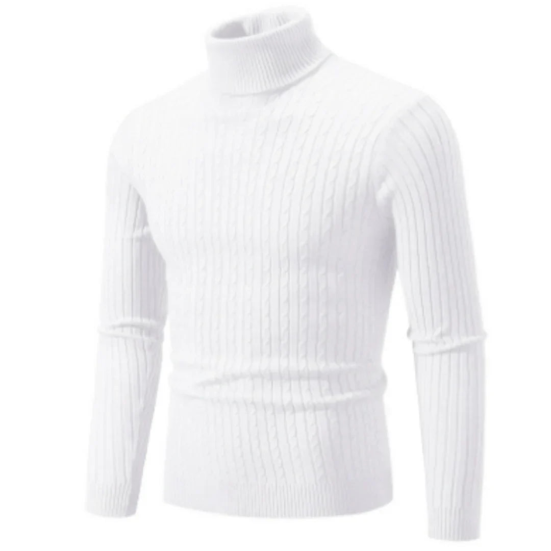 Stylish roll-neck knit sweater for men – warm winter knit