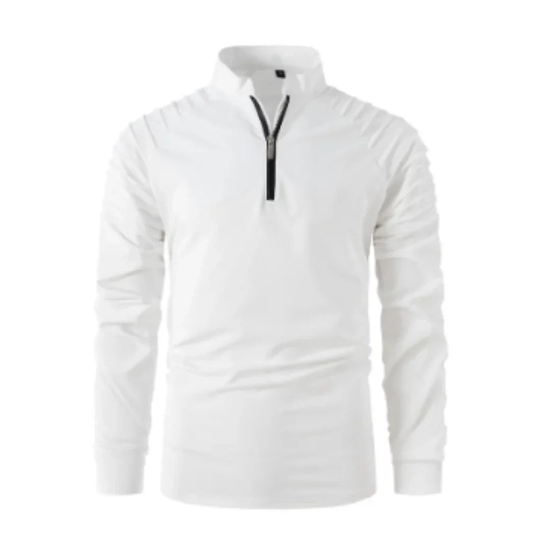 Men's long-sleeved half-zip sweater for winter – comfortable knitwear for cold days