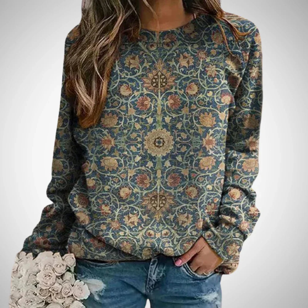 Phelomena elegant floral sweater – women