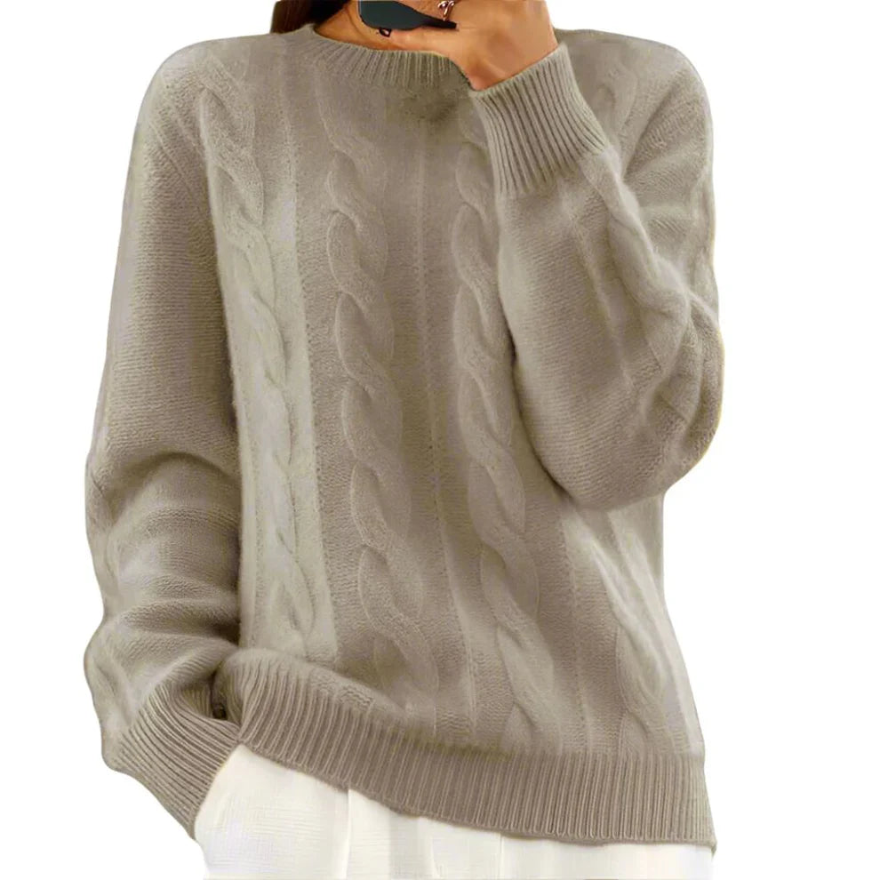 Women’s oversized cable-knit jumper – women