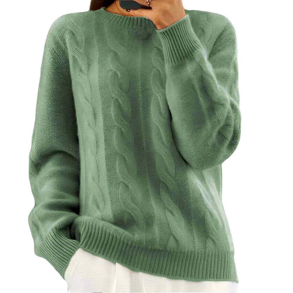 Women’s oversized cable-knit jumper – women