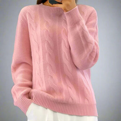 Women’s oversized cable-knit jumper – women