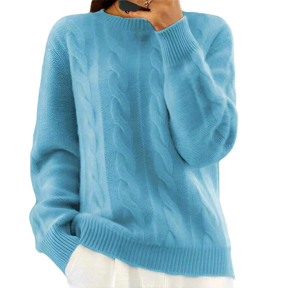 Women’s oversized cable-knit jumper – women