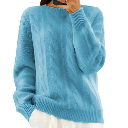Women’s oversized cable-knit jumper – women