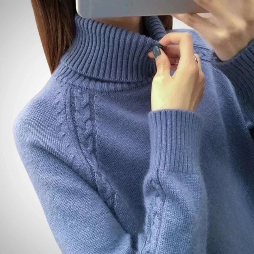 Cheska warm turtleneck sweater for women