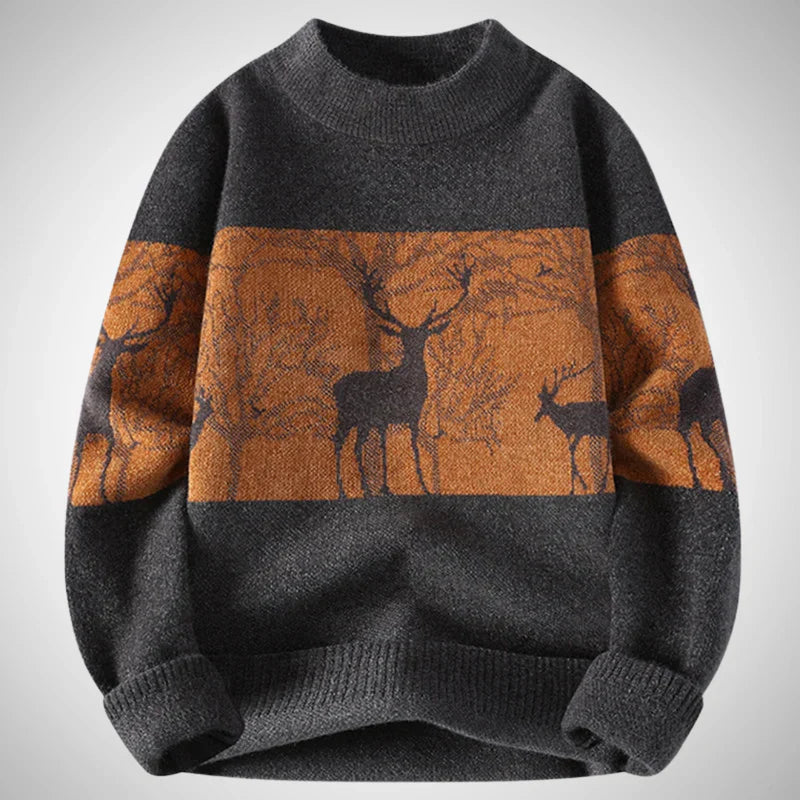 Stag knit sweater – men