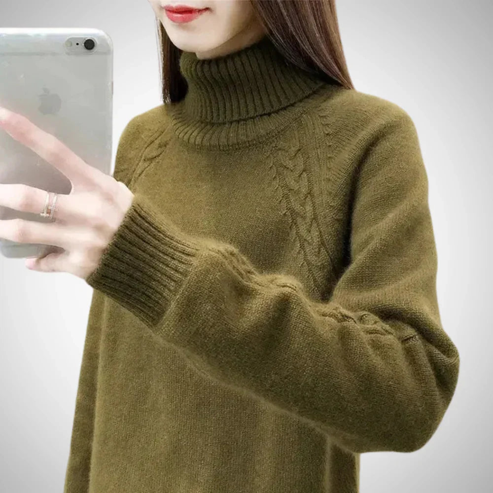 Cheska warm turtleneck sweater for women