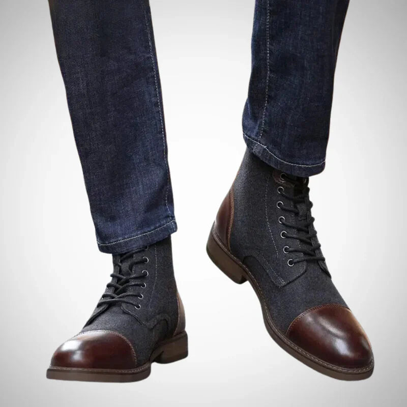 Heine classic suede lace-up boots – men