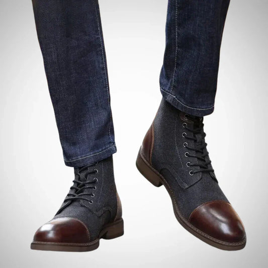Heine classic suede lace-up boots – men