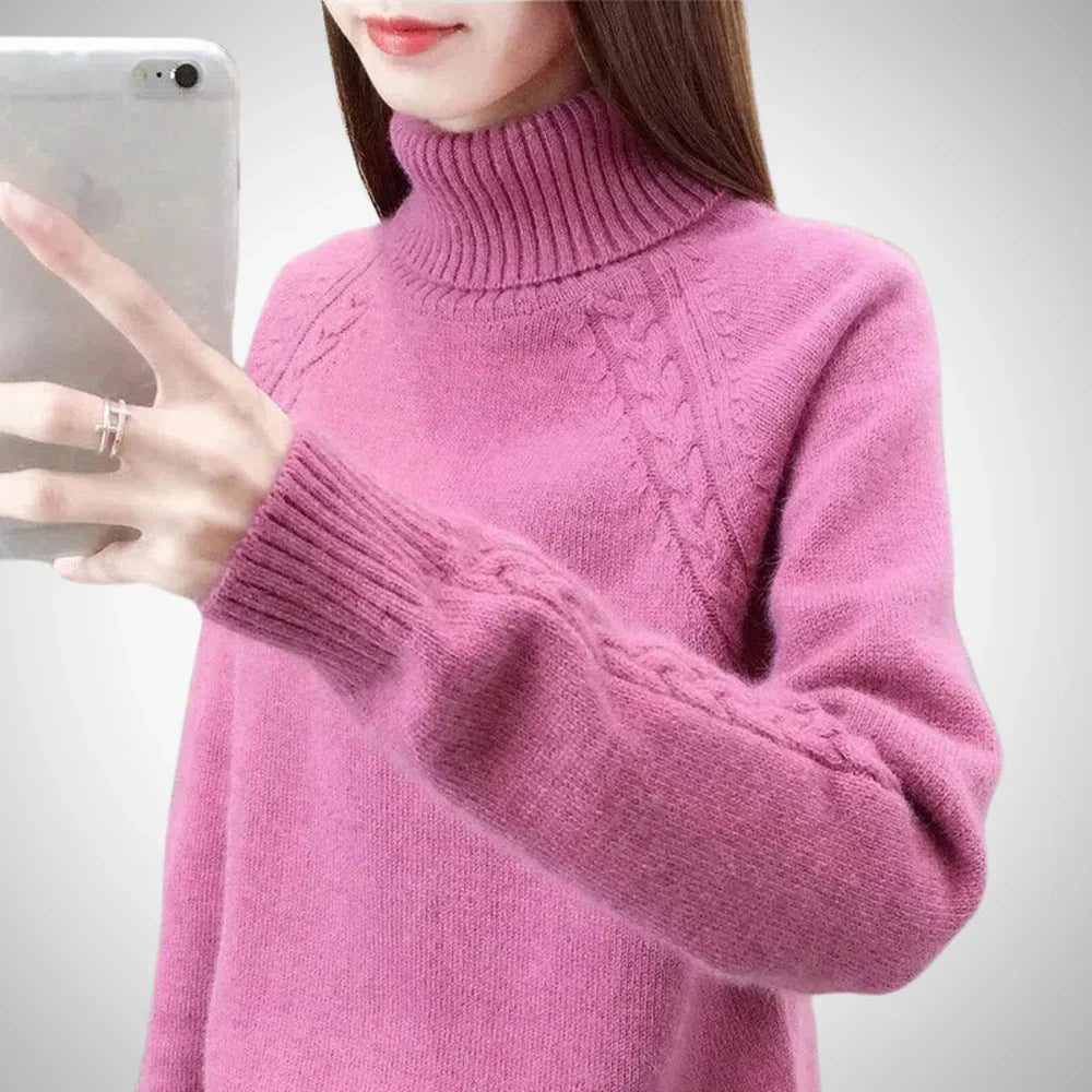 Cheska warm turtleneck sweater for women