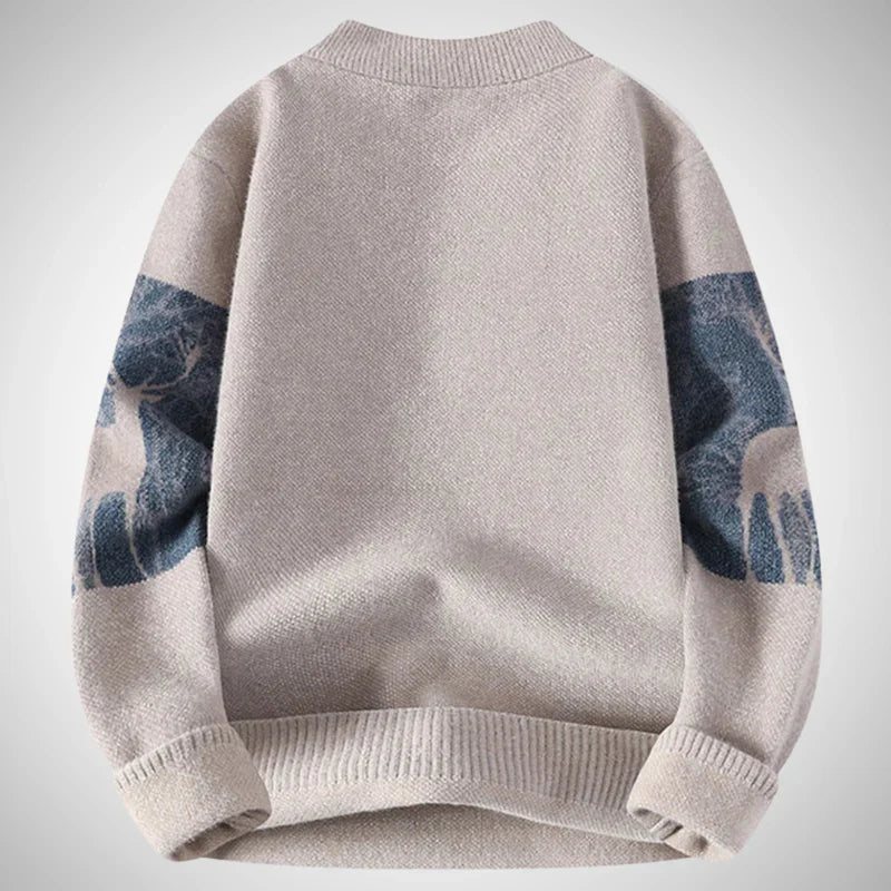 Stag knit sweater – men