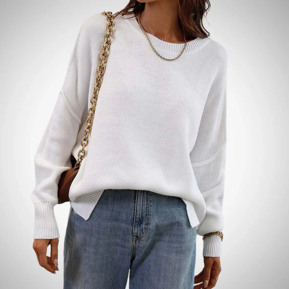 Clara solider knit sweater – women