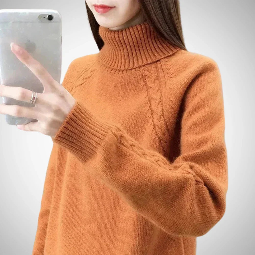 Cheska warm turtleneck sweater for women