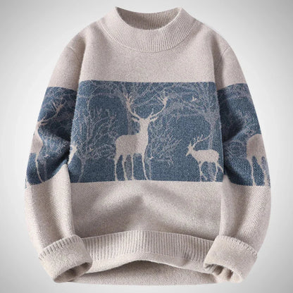 Stag knit sweater – men