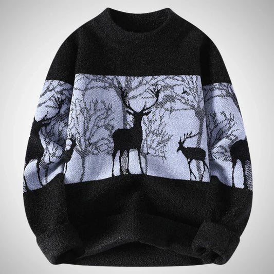 Stag knit sweater – men