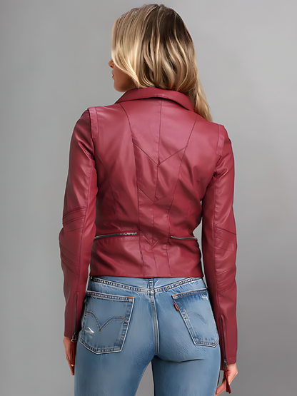 Up on a Tuesday Camel Vegan Leather Jacket for Women