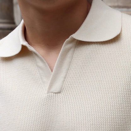 Men's structured polo knit sweater – men