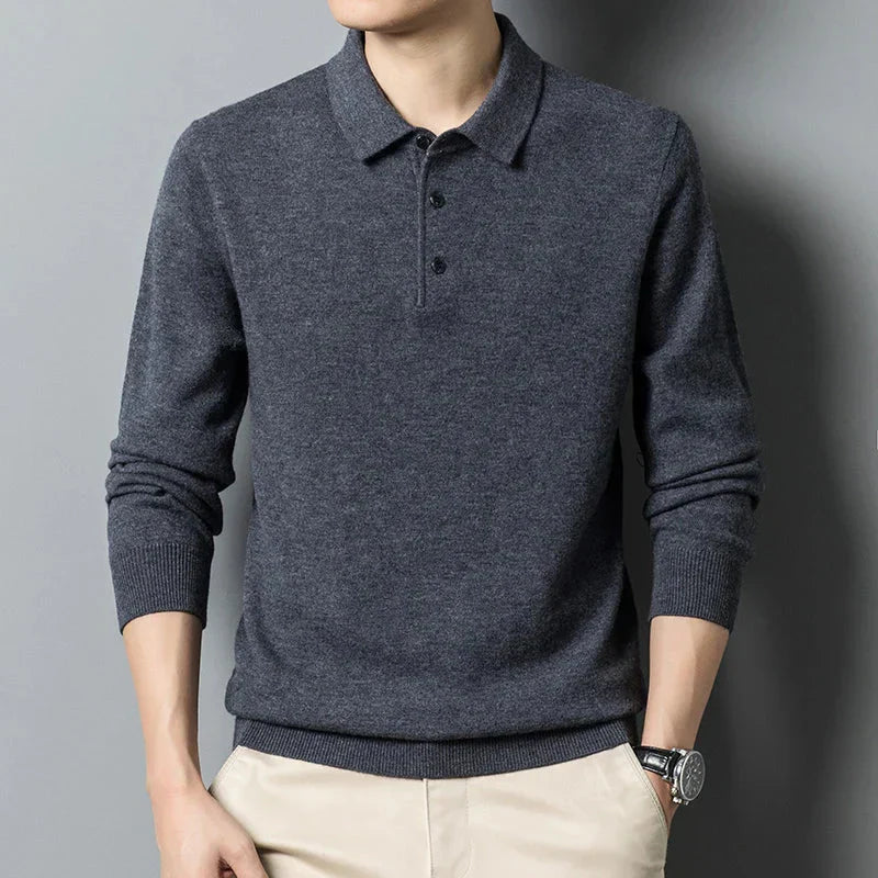 Men’s knit polo sweater – men