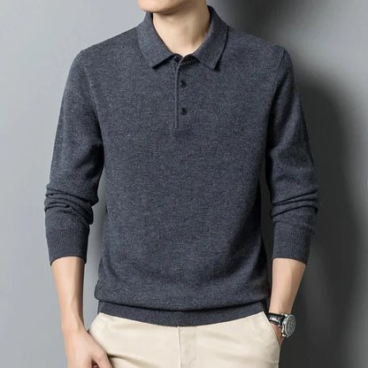 Men’s knit polo sweater – men