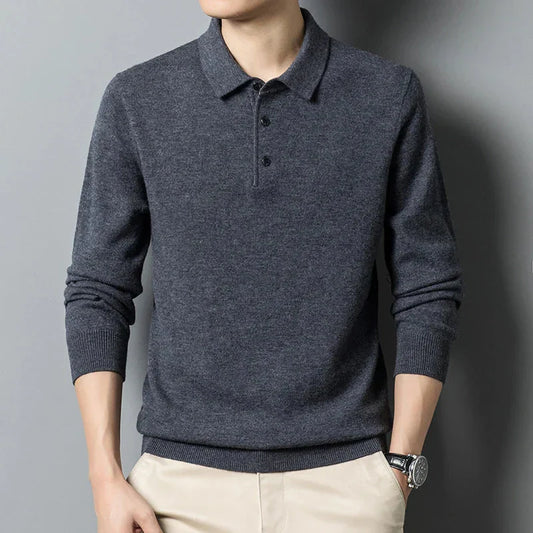 Men’s knit polo sweater – men