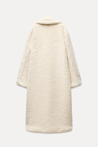 Aurora long women's teddy jacket, cozy and stylish
