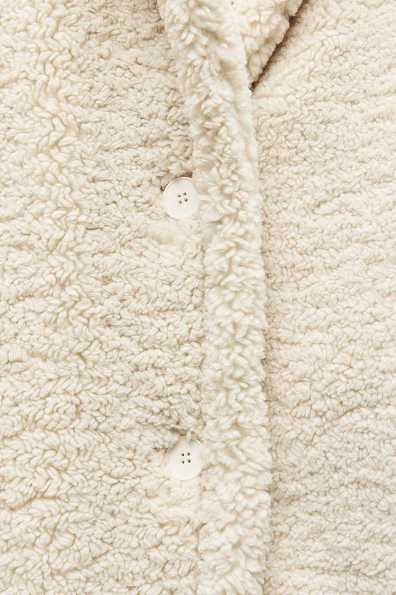 Aurora long women's teddy jacket, cozy and stylish