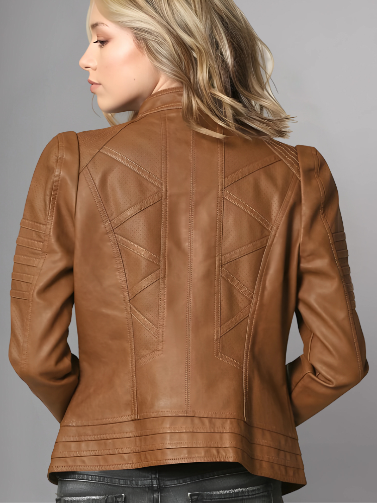 Woman BIKER LEATHER JACKET 2024