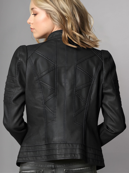 Woman BIKER LEATHER JACKET 2024