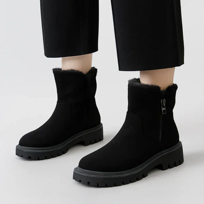 Women’s winter snow ankle boots platform & fur lining – women