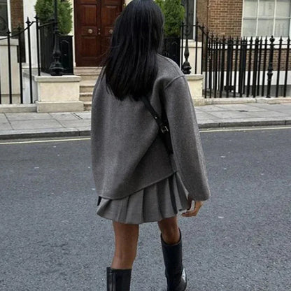 Women’s oversized wool coat double-breasted – women