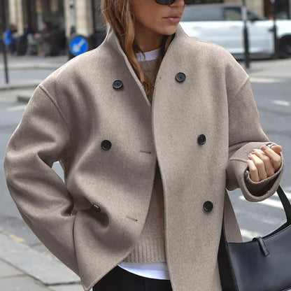 Women’s oversized wool coat double-breasted – women